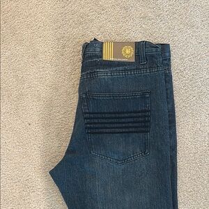 Brooklyn Xpress Men's Jeans, featuring vintage hip-hop and skater designs.